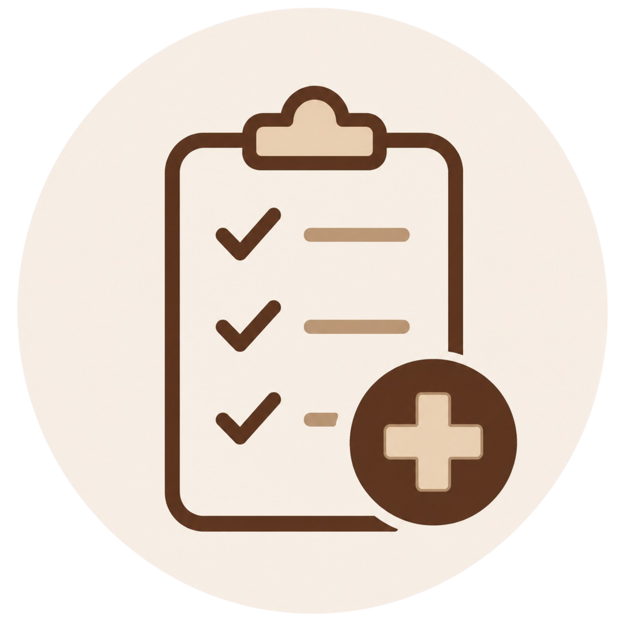 Icon representing clear communication about next steps in care