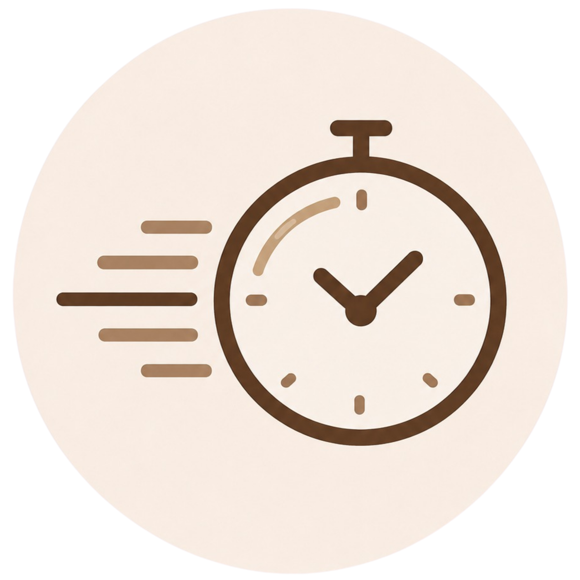Icon representing timely, unhurried care