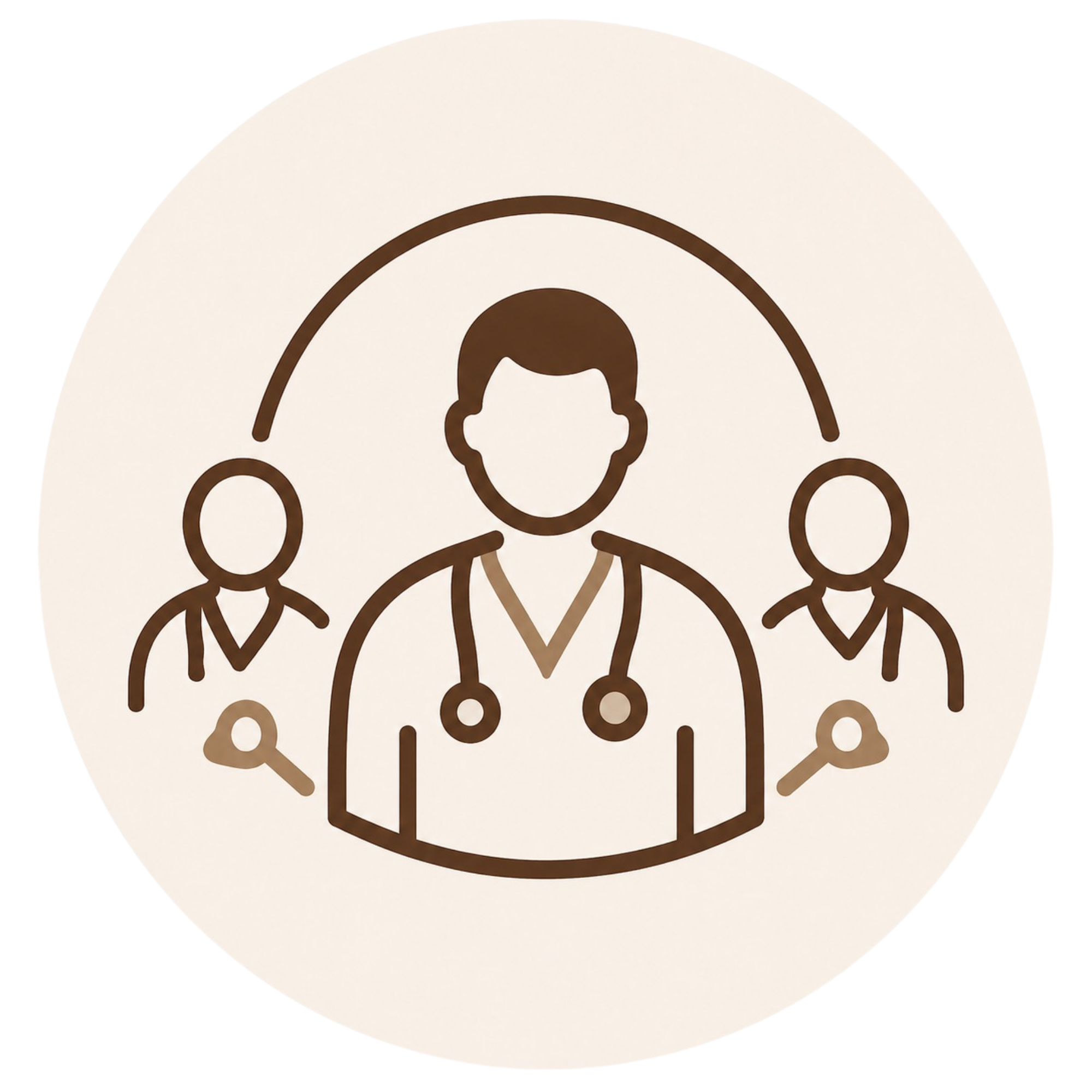 Icon representing connected, coordinated care